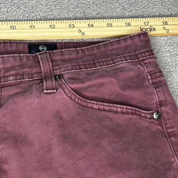 AG Adriano Goldschmied Everett Jeans Mens 34x31 Mauve Slim Straight Stretch - Picture 9 of 13